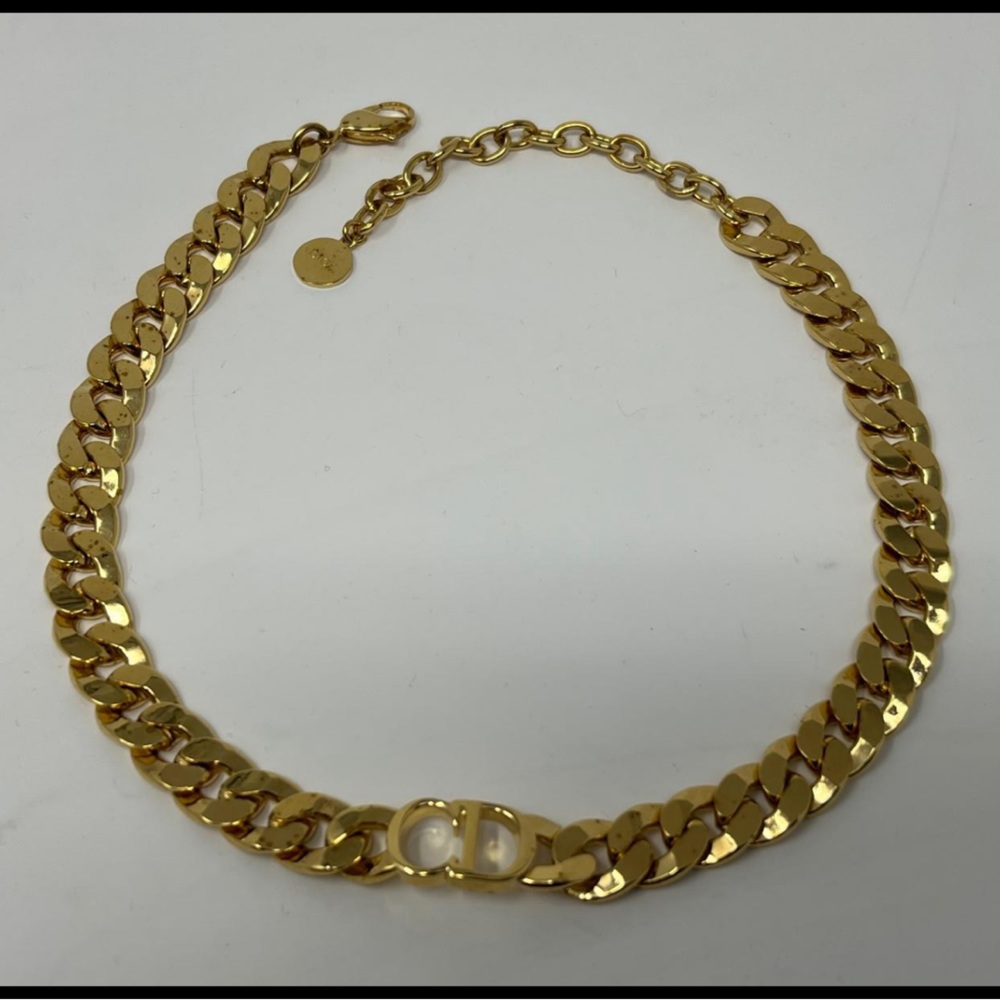 Christian Dior Daneuse Etoille CD Choker Necklace in Gold Finish - Picture 4 of 11